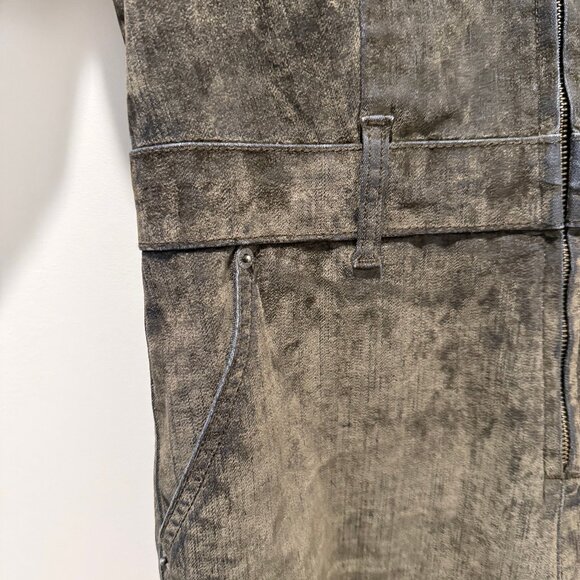 Green velvet utility jumpsuit - Size 10 - Picture 3 of 6